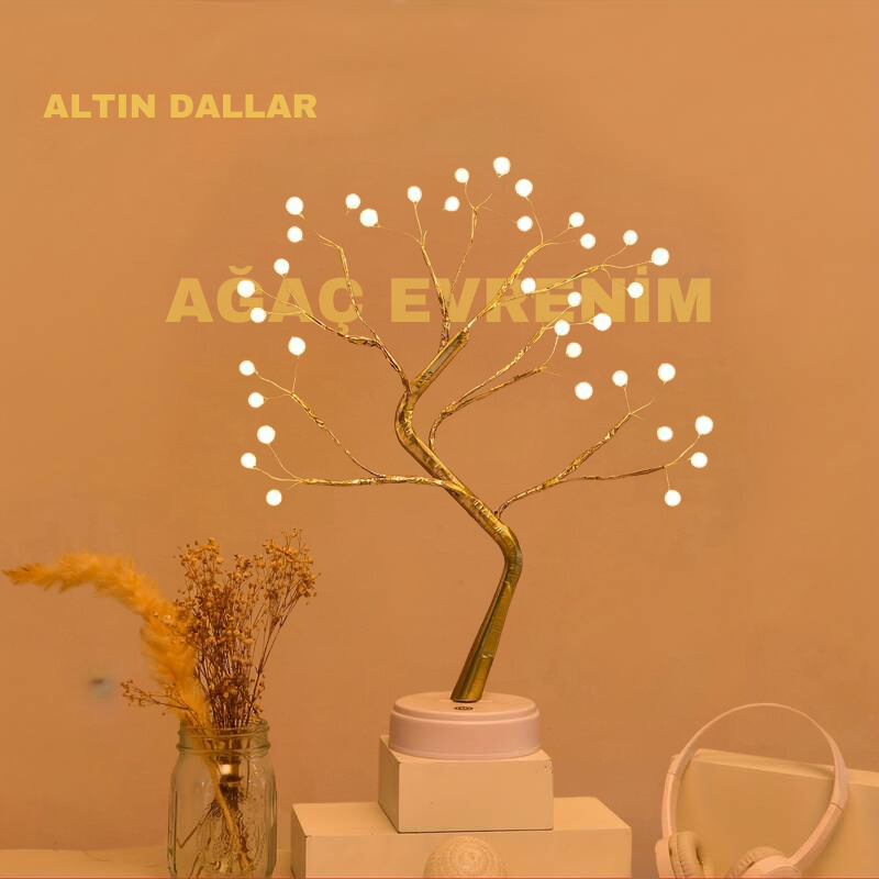 Ağaç Evrenim™ Yuavarlak Ledli Dekorasyon Ağacı